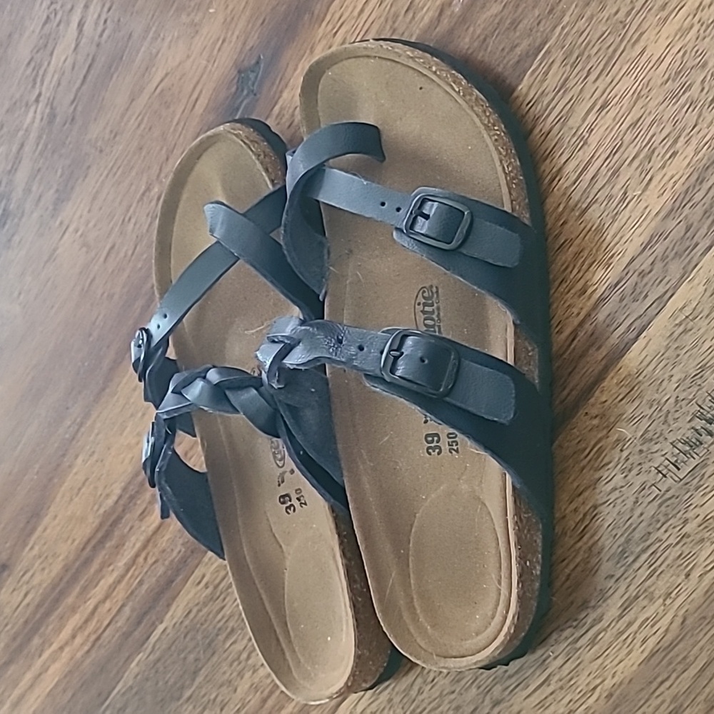 Aerothotic Blue Leather Slide Sandals Shoe Size 39